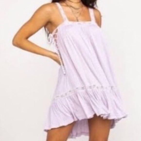 Lavender free people ruffle dress - Picture 2 of 5